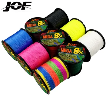 JOF Гладкая и Прочная Плетеная Леска Multifilament Carp Fly 8/9 Нитей 500 М Многоцветная Japan Extreme PE Strong Weave Wire