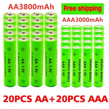 Перезаряжаемые щелочные батареи типа АА ААА 1,5 В 3800 мАч и 3000 мАч для электронных устройств Torch Аккумулятор MP3