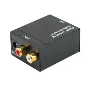 Цифровой оптический адаптер Toslink SPDIF для преобразования коаксиального звука в аналоговый аудио конвертер RCA с оптоволоконным кабелем