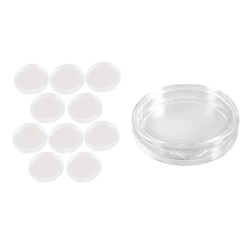 20 шт. Маленькие Круглые Прозрачные пластиковые капсулы для монет в коробке 30 мм и 40 мм