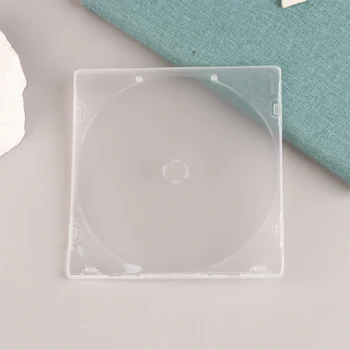 1 шт. портативный Ультратонкий стандартный DVD-футляр Прозрачная упаковка для компакт-дисков Портативный ящик для хранения компакт-дисков Цельный дисковый футляр для компакт-дисков