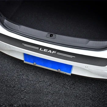 Автомобильные наклейки из углеродного волокна в багажнике автомобиля 1шт для автомобиля Nissan LEAF